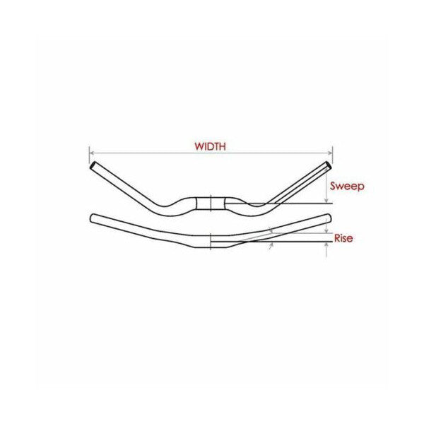 Satori EVO 35 - 355mm Rise Handlebar - Black MTB Trekking Universal 780mm Long