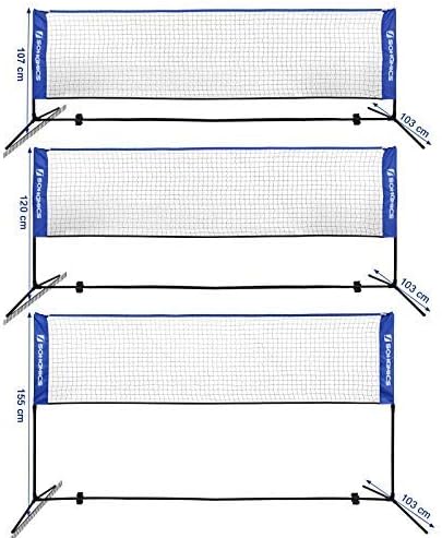 SONGMICS 4m Portable Tennis Badminton Net Blue SYQ400