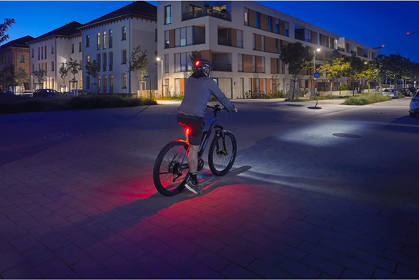 FischerBicycle Rear Light with 360 Floor Light for More Visibility and Protection, Rechargeable Battery