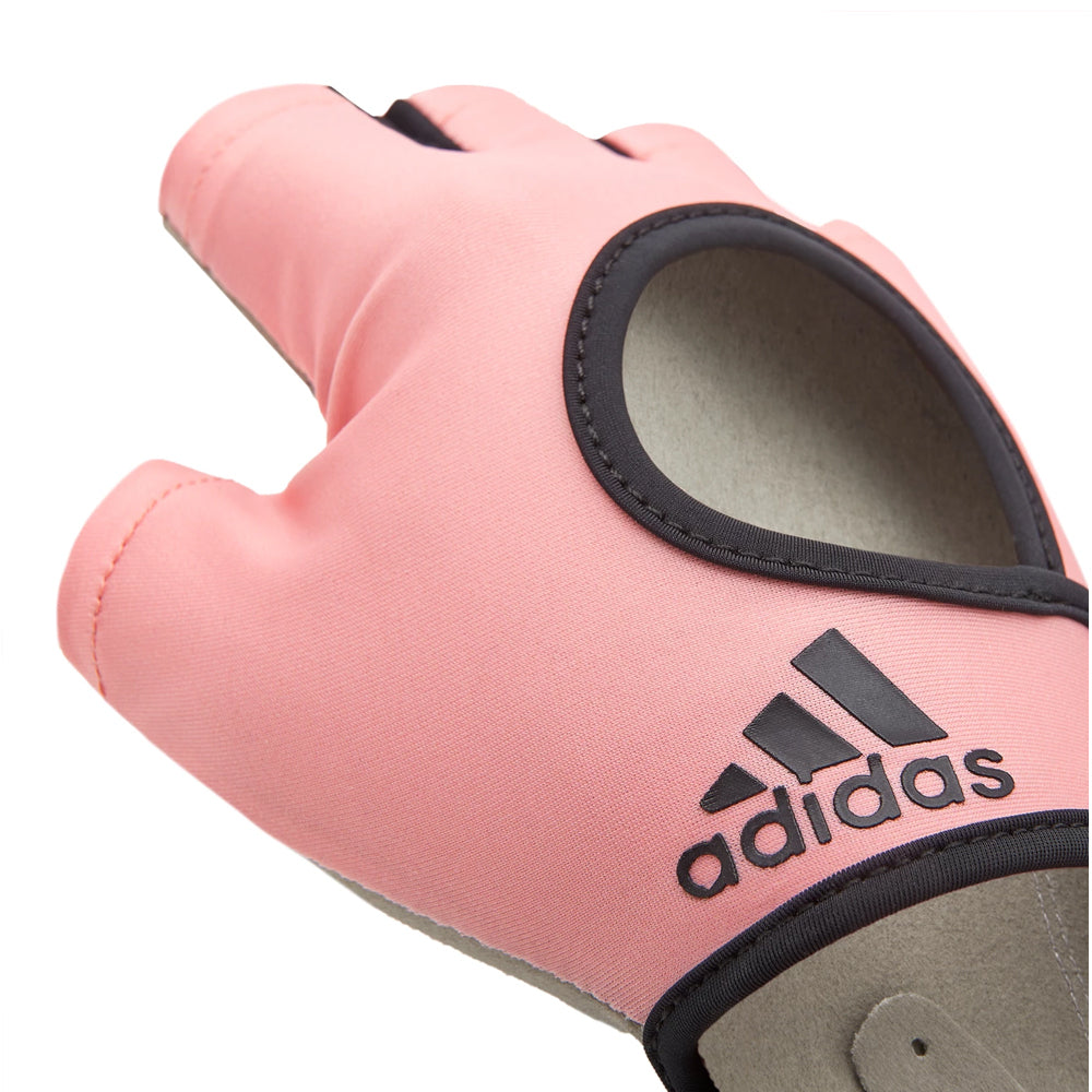 Adidas Womens Essential Gym Gloves Sports Weight Lifting Training - Pink - X-Large