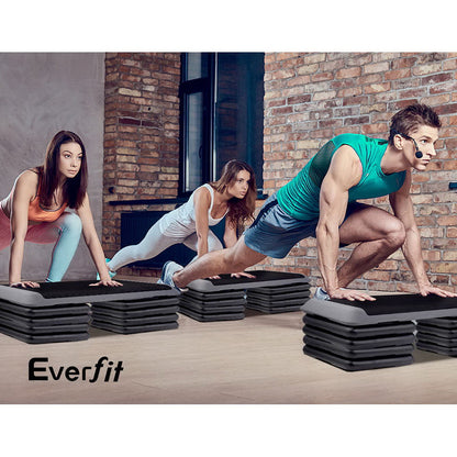 Everfit Aerobic Step Riser Exercise Stepper Block Gym Home Fitness