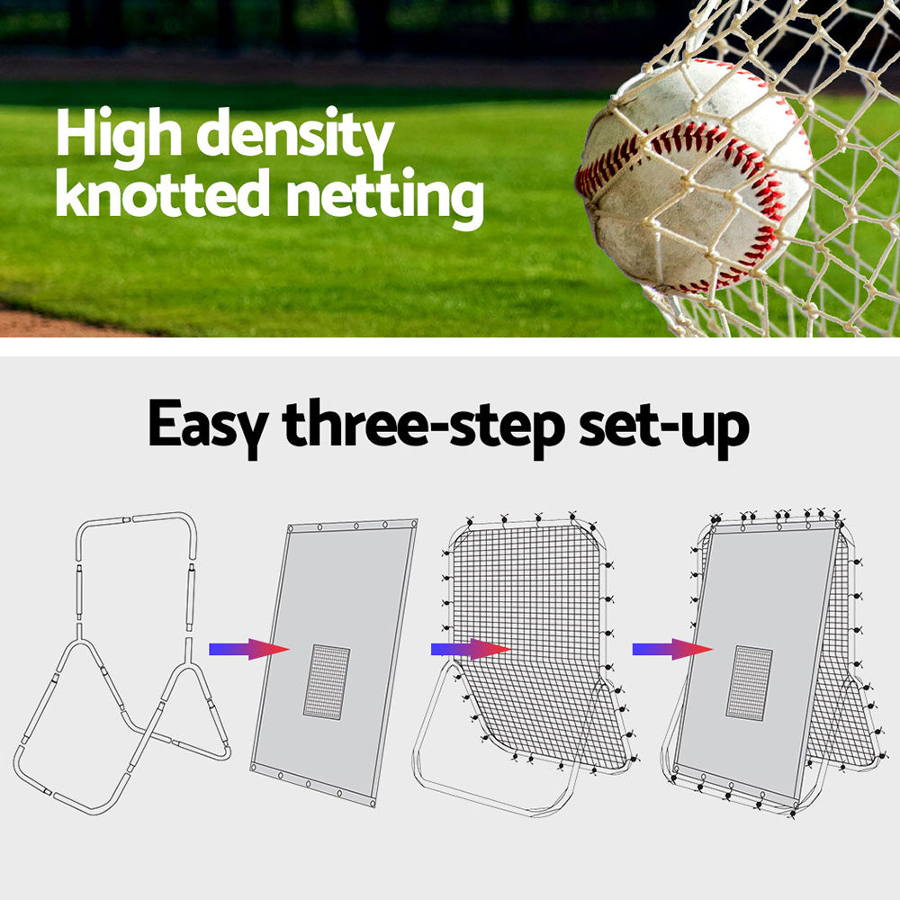 Everfit Baseball Net Rebound Pitching Kit Target Hitter 2 in 1 Training Aid