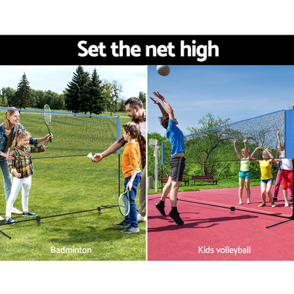 Everfit Badminton Tennis Net Portable Volleyball Kit Adjustable Height