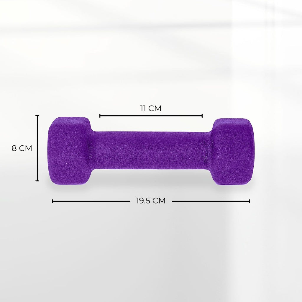 Verpeak Neoprene Dumbbell 3kg x 2 Purple VP-DB-136-AC