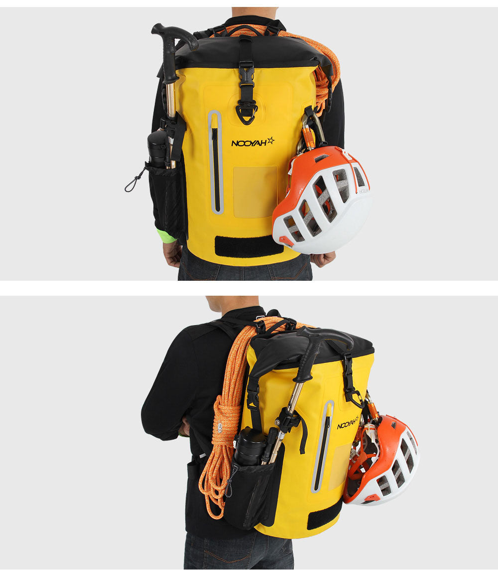 NOOYAH IPX8 Waterproof Bike Cycle Outdoor Sports Backpack Double-Layer Waterproof Bag YELLOW