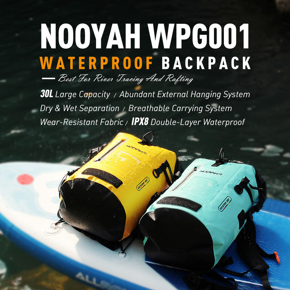 NOOYAH IPX8 Waterproof Bike Cycle Outdoor Sports Backpack Double-Layer Waterproof Bag YELLOW