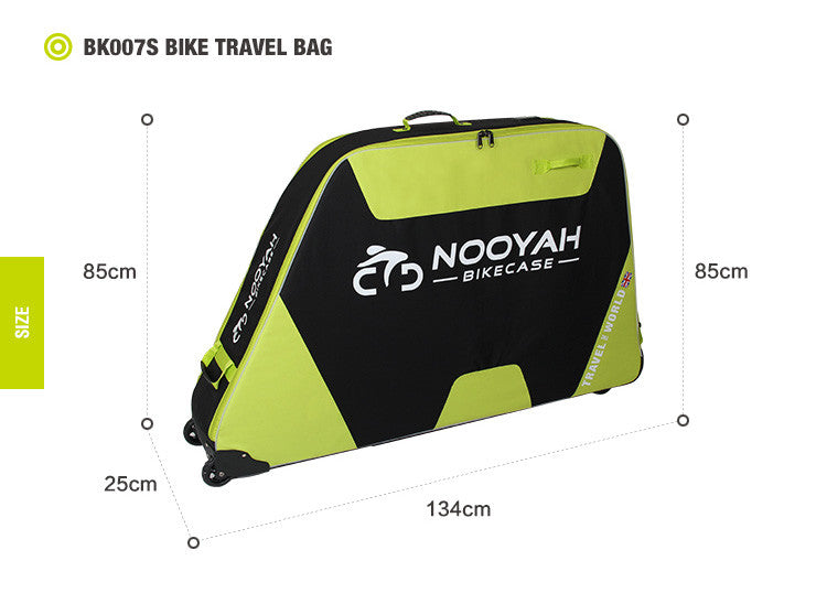 NOOYAH Bike BLUE Travel Case Bike Bag Shell EVA Tough material MTB Mountain Bike Road Bike TT 700c Gravel Bike Ebike 29er etc - BK007S