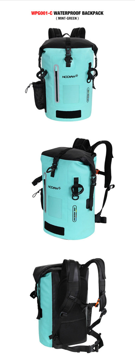 NOOYAH IPX8 Waterproof Bike Cycle Outdoor Sports Backpack Double-Layer Waterproof Bag MINT GREEN