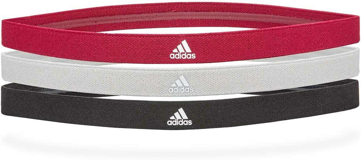 Adidas 3-Pack Sports Hair Bands Taining Stretch Headband