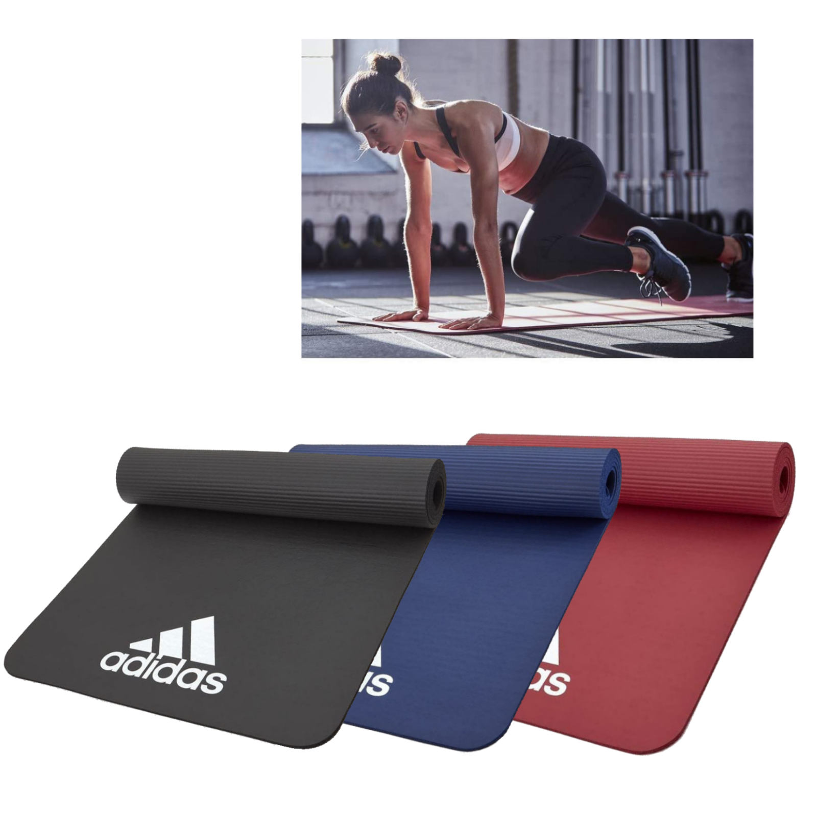 Adidas Fitness Mat 7mm Exercise Training Floor Gym Yoga Judo Pilates