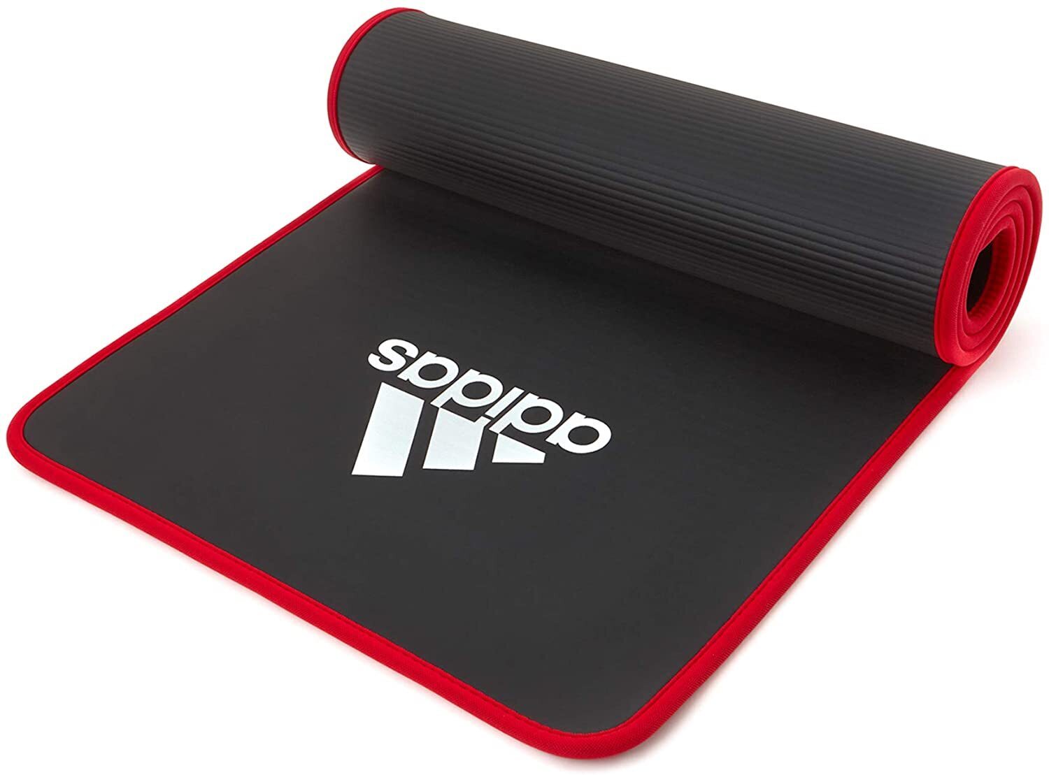 Adidas Training 10mm Exercise Floor Mat Gym Thick Yoga Fitness Judo Pilates - Black/Red